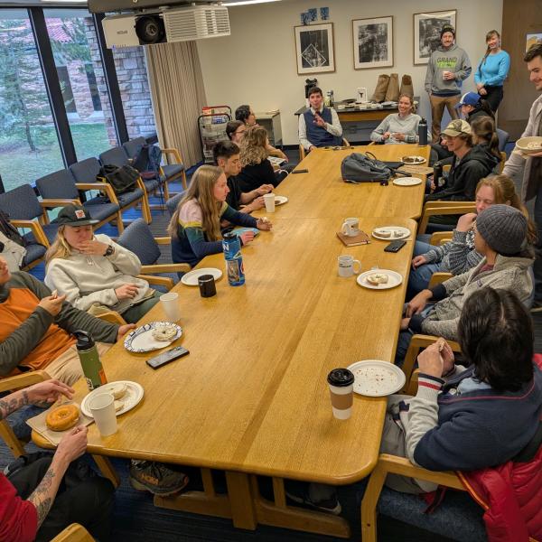 Bagel breakfast at Kyle's exit talk