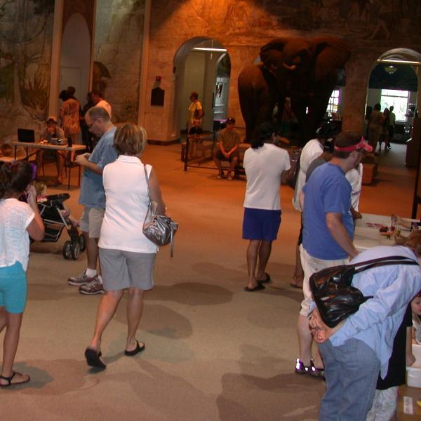 Visitors tour our Sunday with a Scientist at the State Museum. July 15, 2012