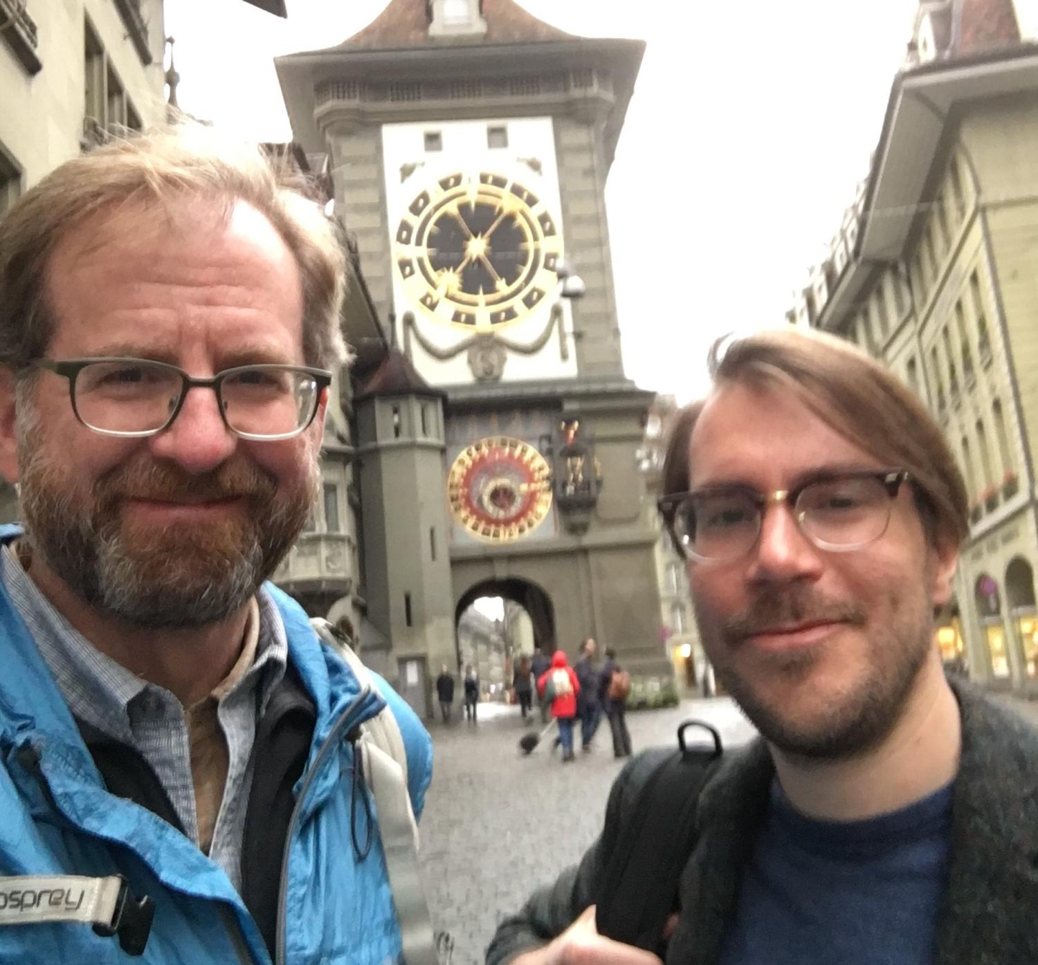 Jack Hanson with Scott Ortman in Bern, 2019