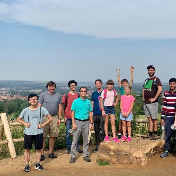 Group hike in August of 2021