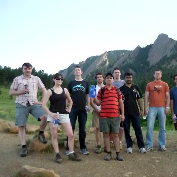 at the foothills during a group hike in 2013