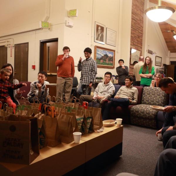 a holidays party in december of 2017