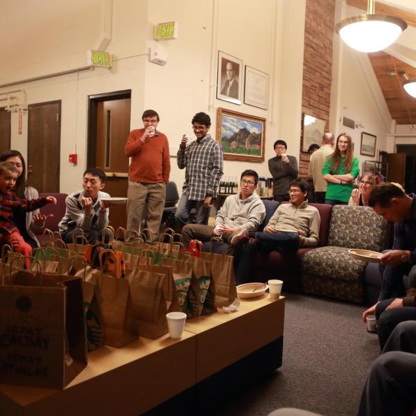 a holidays party in december of 2017
