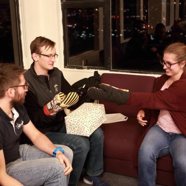 a holidays party in december of 2017