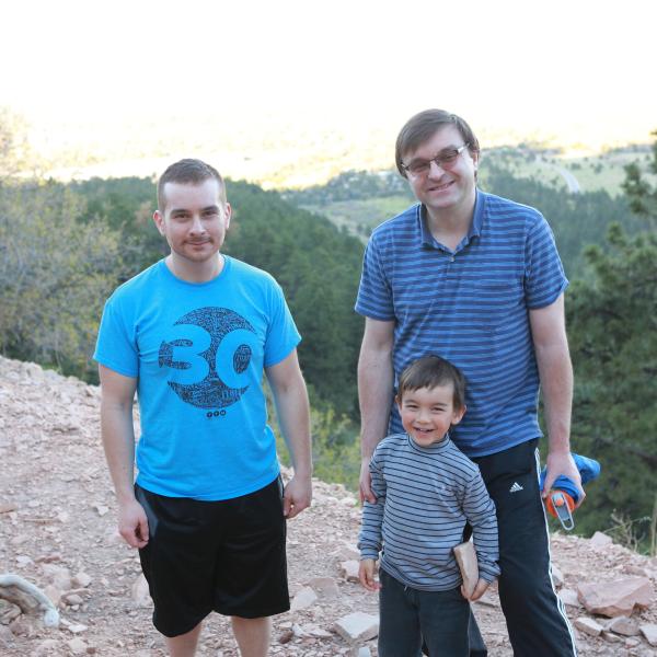On the top of "Chairs" in the Chautauqua Park in May 2017