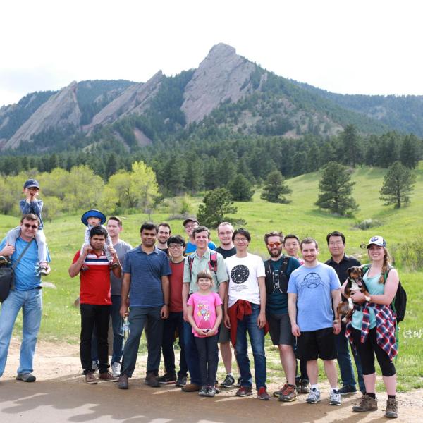 Group hiking in May of 2018