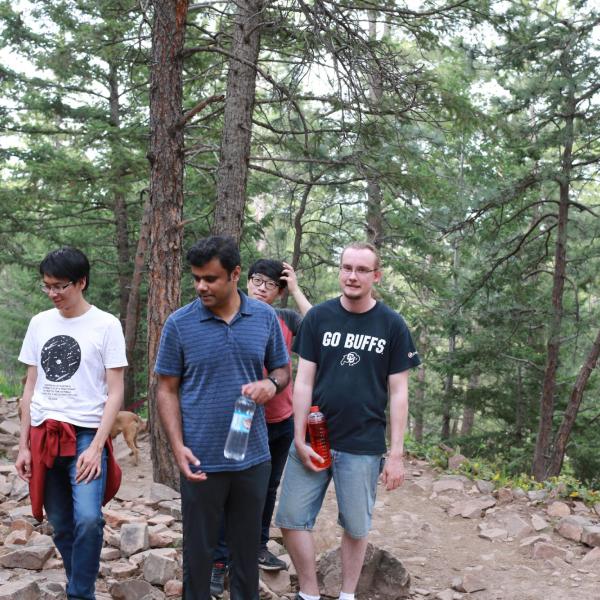 Group hiking in May of 2018