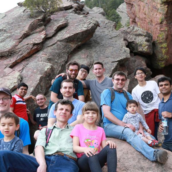 Group hiking in May of 2018