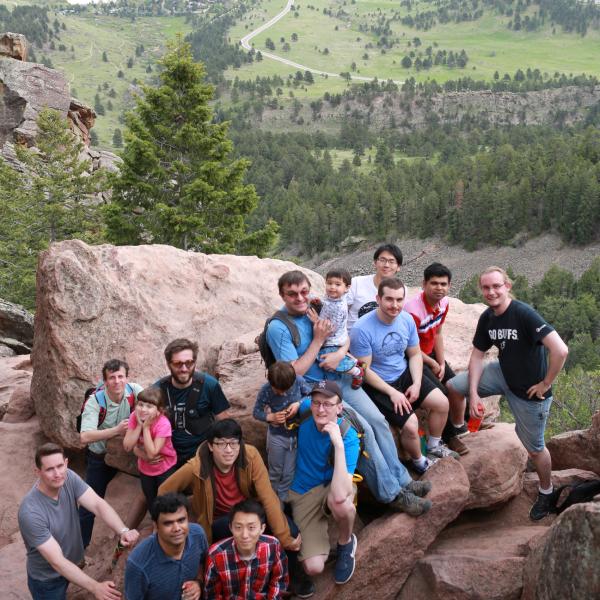 Group hiking in May of 2018