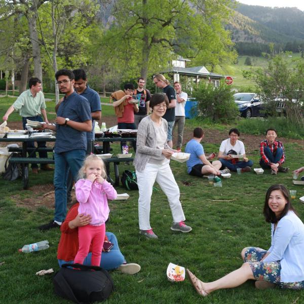 Group hiking in May of 2018