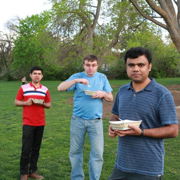 Group hiking in May of 2018