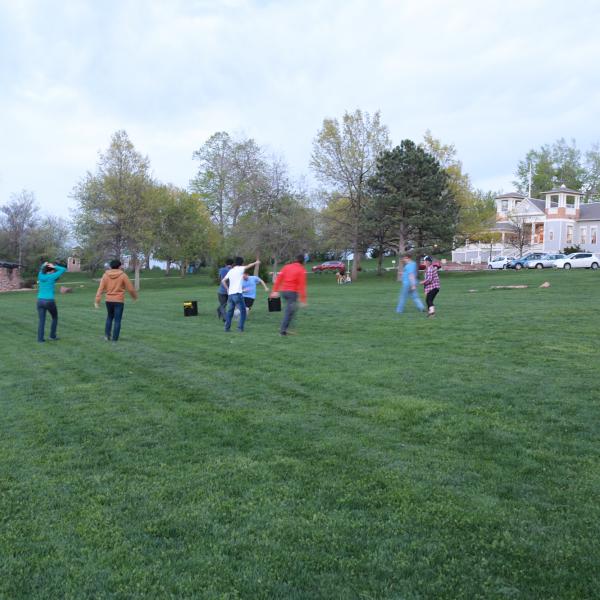 Group hiking in May of 2018
