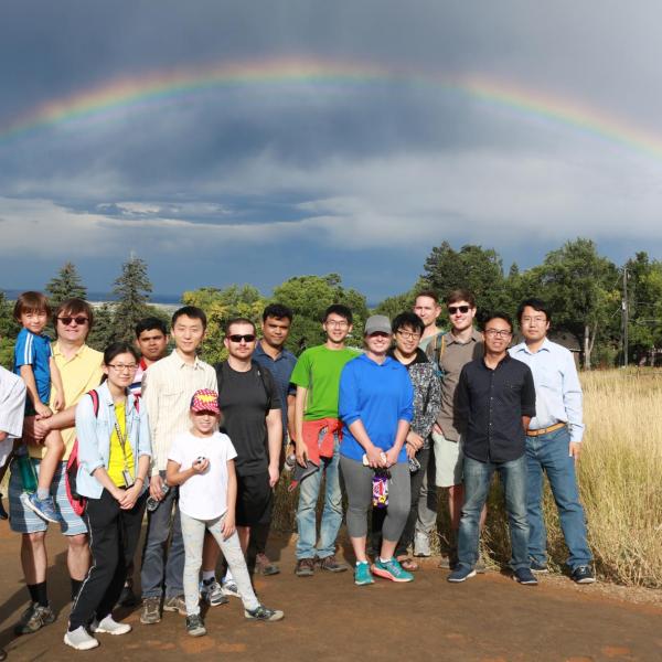 Group hiking in September of 2018