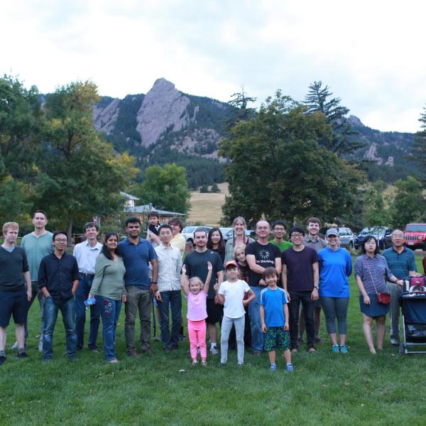 Group hiking and picnic in September of 2018