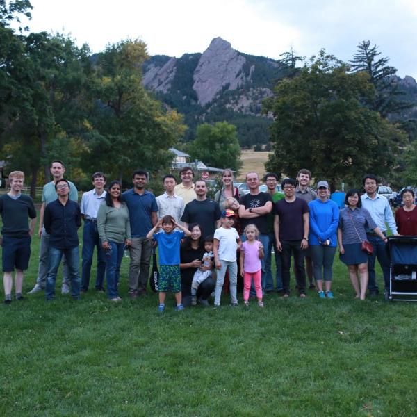 Group hiking and picnic in September of 2018
