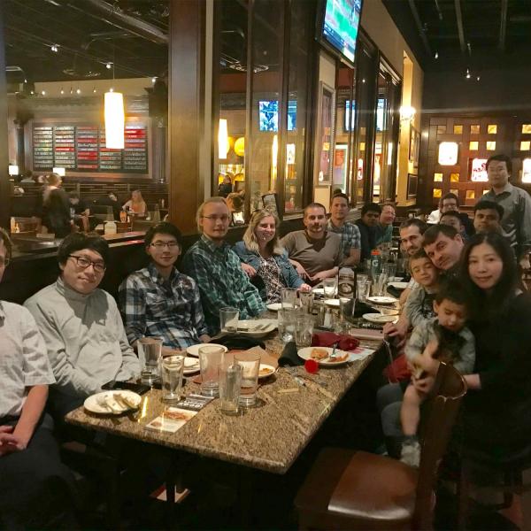 Farewell party for Qingkun in September of 2018