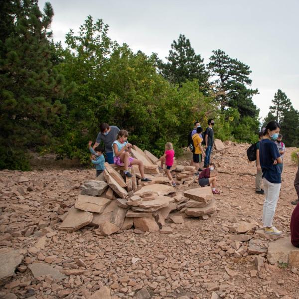 Hiking and picnic in Chautauqua Park in August 2020