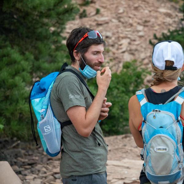 Hiking and picnic in Chautauqua Park in August 2020