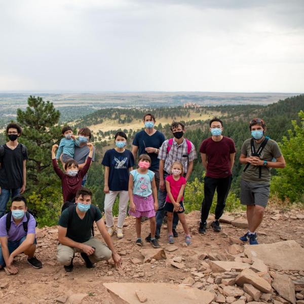 Hiking and picnic in Chautauqua Park in August 2020