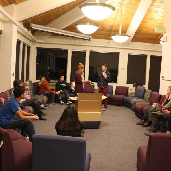 Holidays party in December of 2018