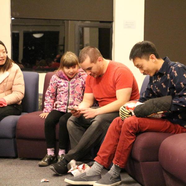 Holidays party in December of 2018