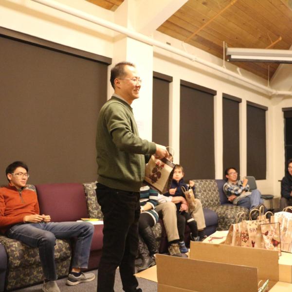 Holidays party in December of 2018