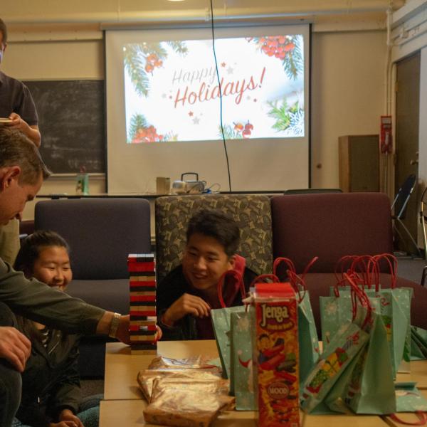 Holidays party in December of 2019