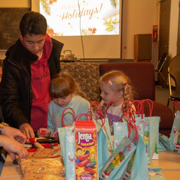 Holidays party in December of 2019
