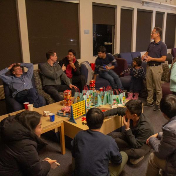 Holidays party in December of 2019