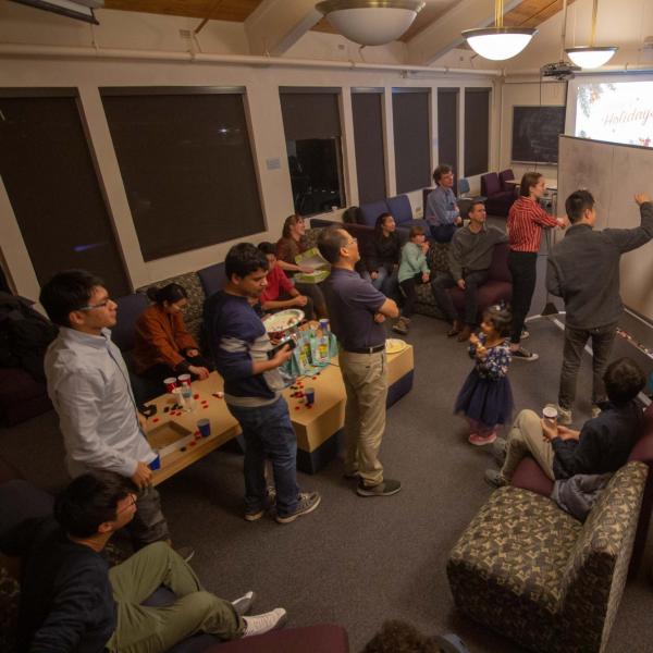Holidays party in December of 2019