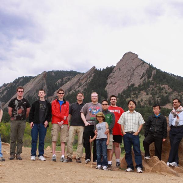group members before a group hike in 2012