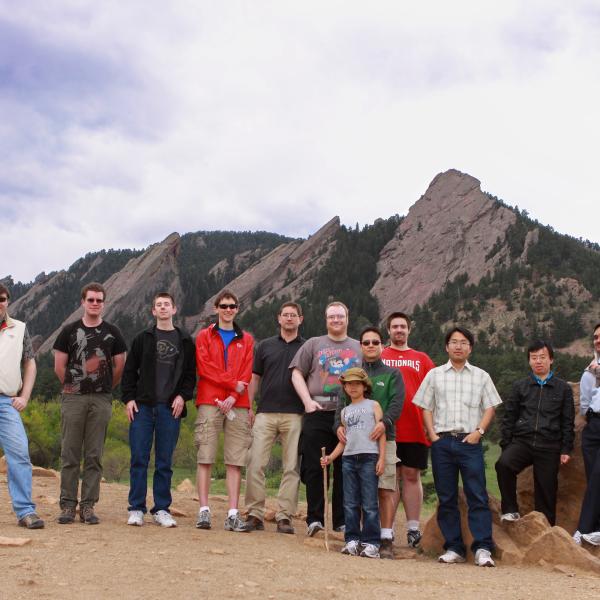 group members before a group hike in 2012