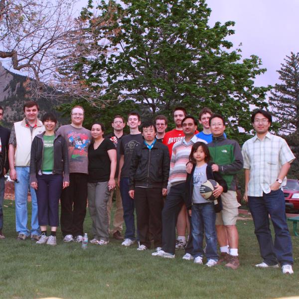 a group BBQ after the hike in 2012