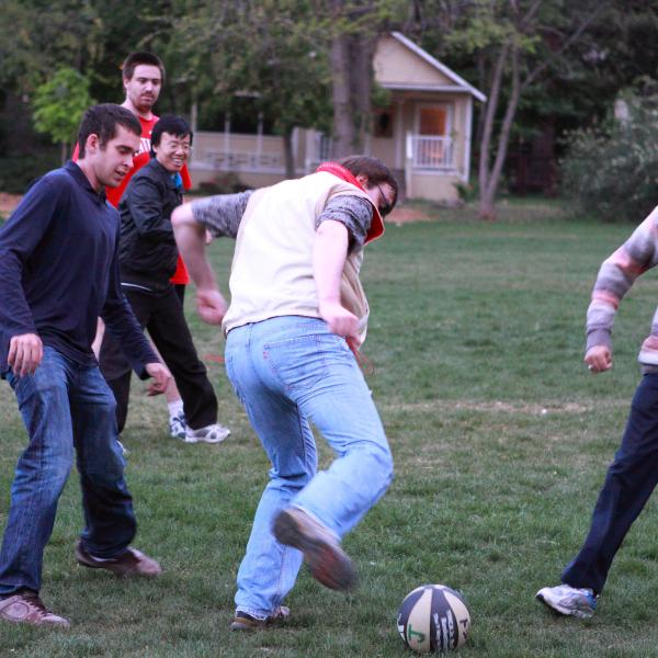 an image of a group soccer match in fall 2012