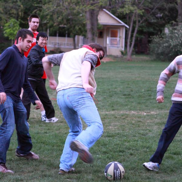 an image of a group soccer match in fall 2012
