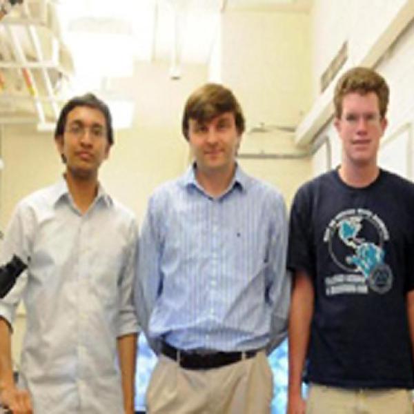 Ivan Smalyukh and the first students in the lab in 2008