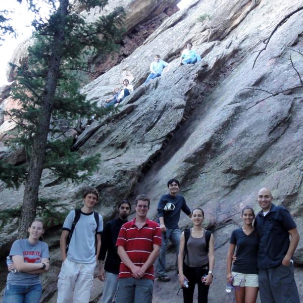 A group hikng in 2009