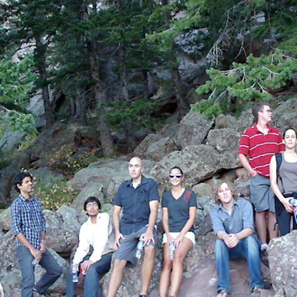 During a group hike in 2009