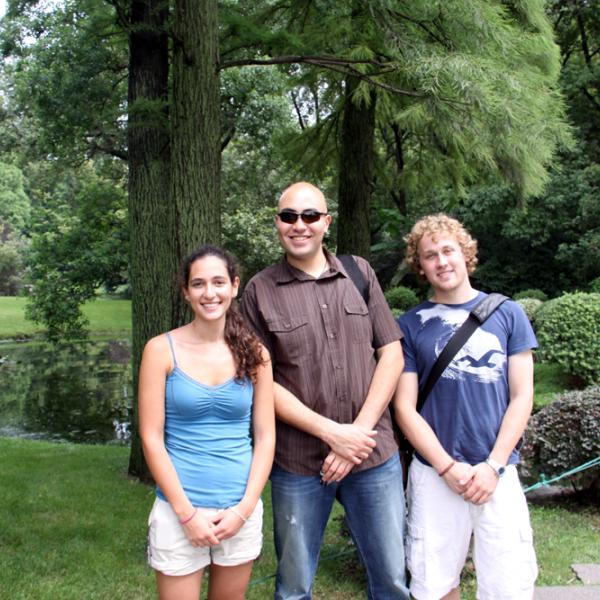 Corinne Beier, Dennis Gardner and Tyler Wingfield in Hangzhou during I-CAMP 2009 in China