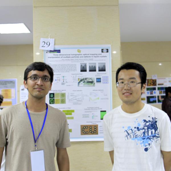 Rahul Trivedi and Qingkun Liu at the Beijing poster session during the I-CAMP 2009 in China