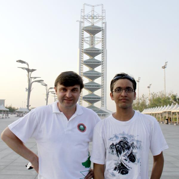 Ivan Smalyukh and Rahul Trivedi in Beijing during the I-CAMP 2009 in China