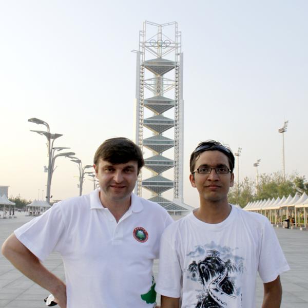 Ivan Smalyukh and Rahul Trivedi in Beijing during the I-CAMP 2009 in China