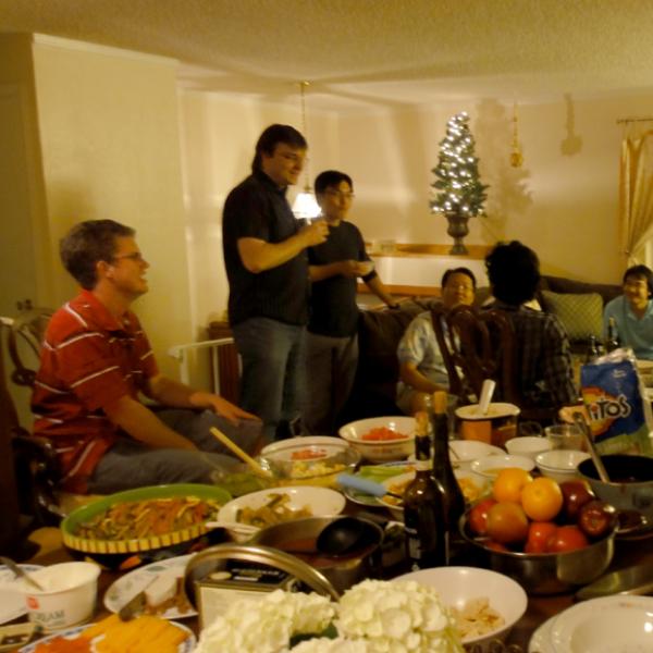 Group members having a party in 2010