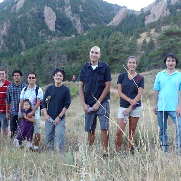 A group hike in summer 2009