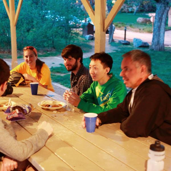 a group BBQ in spring 2016