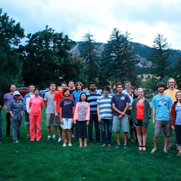 a group BBQ in summer 2015 at the foothills in a Chautauqua park