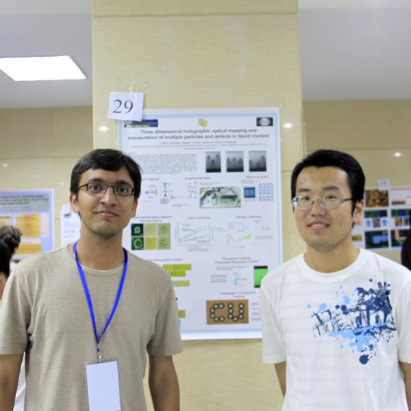 Rahul Trivedi and Qingkun Liu at the Beijing poster session during the I-CAMP 2009 in China