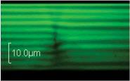 Layered structure depth profile images of liquid crystal samples
