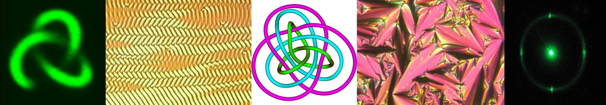 Trefoil knots, cholesteric textures and diffraction pattern