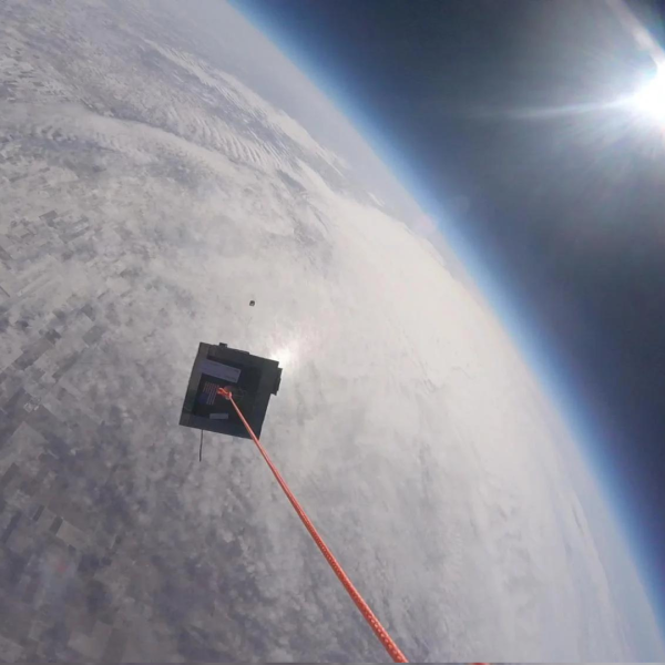 Balloon Payload in flight above Earth